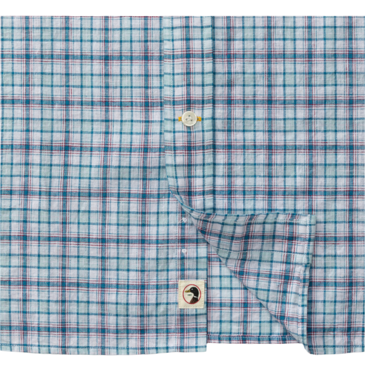 Linen Cotton Sport Shirt - Broome Plaid (Pastel Blue)