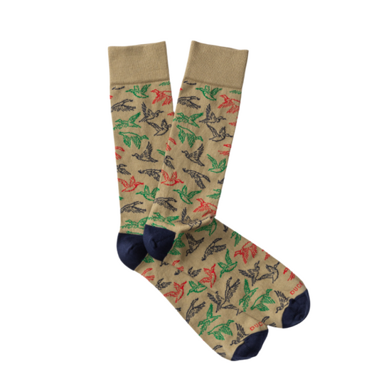 Flying Mallard Sock (Khaki)