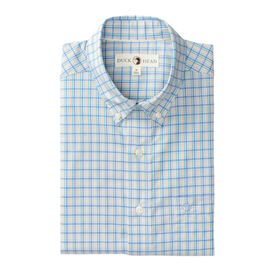 Performance Poplin Sport Shirt - Bradley Plaid (Faded Peach)