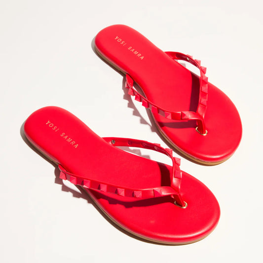 RIVINGTON STUD FLIP FLOP RED