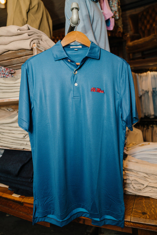 Ole Miss Gingham Performance Jersey Polo