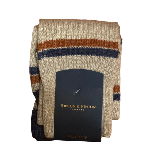 Woven Stripe Socks (Tan)