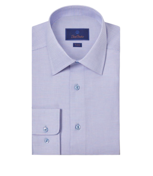 Blue & Berry Geometric Dobby Dress Shirt-TBSP10001464
