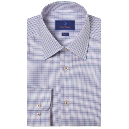 Blue & Berry Twill Check Dress Shirt