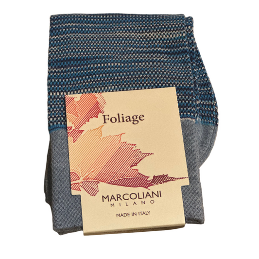Shaded Piqué Socks (Stormy Blue)