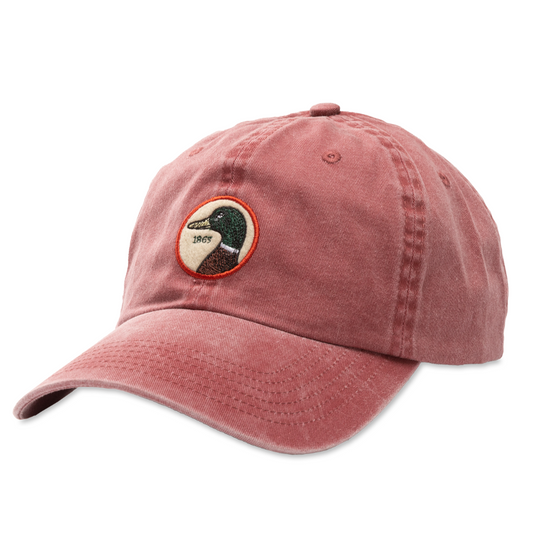 Circle Patch Twill Hat (Washed Red)