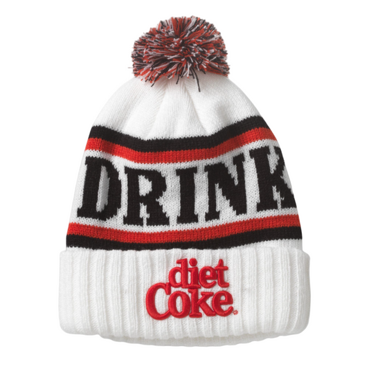 Pillow Line Knit Beanie - Diet Coke (White/Red/Black)