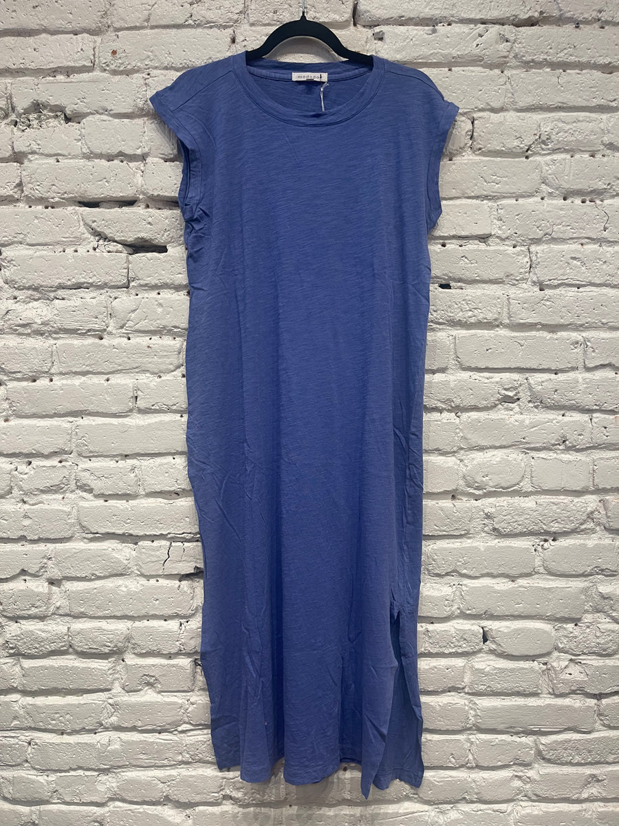 CAP SLEEVE COLUMN DRESS