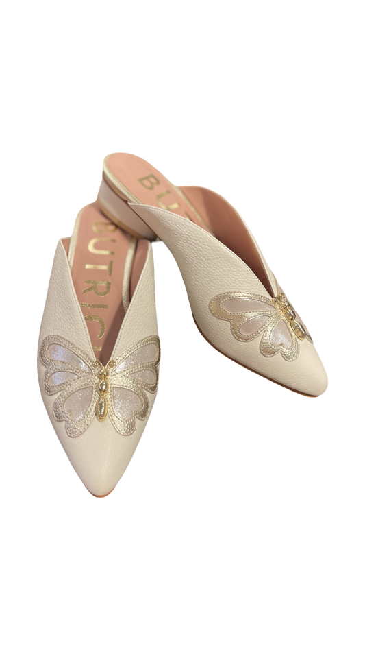 MARIANA BUTTERFLY MULE WHITE