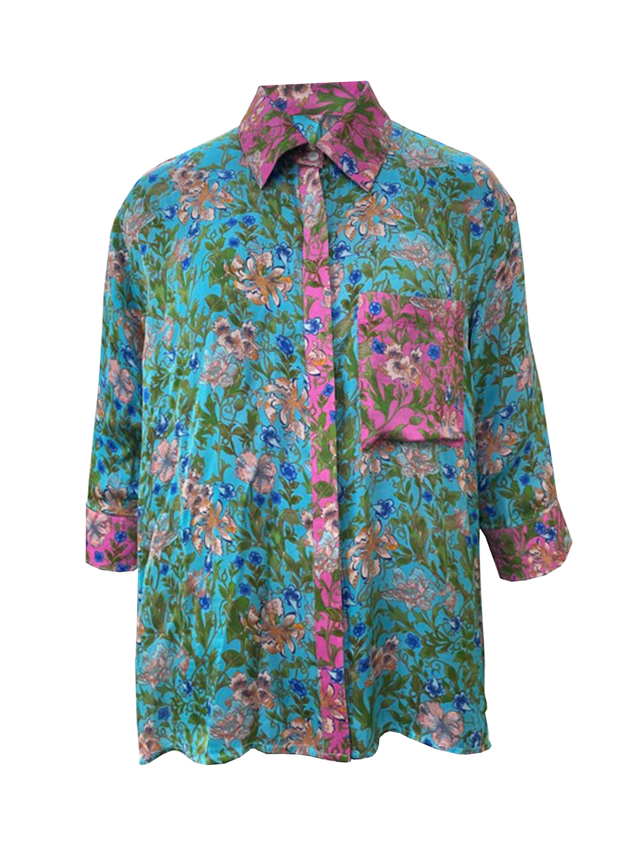 ESLA BLUE BOTANICAL SHIRT