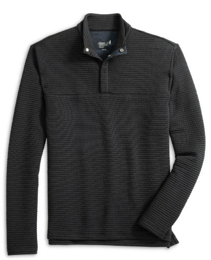 Benjy Heathered Henley Pullover (Heather Black)