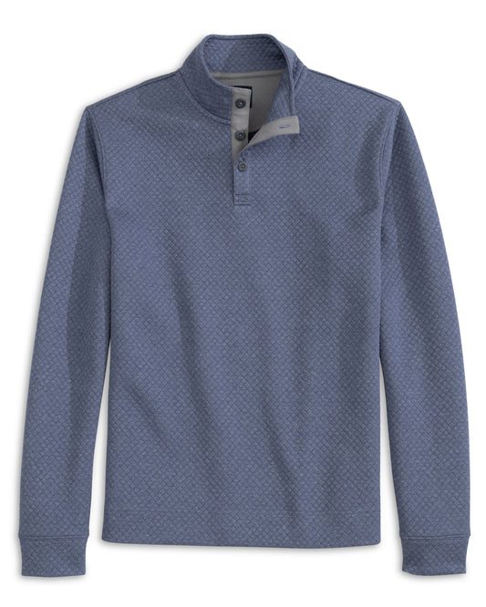 Rockwells Diamond Quilted Henley Pullover (Laguna Blue)