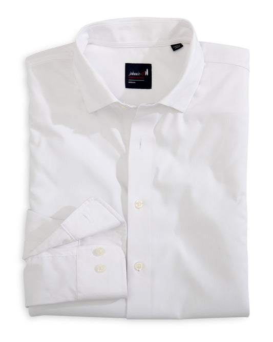 Performance Button Down Shirt - Travis (White)