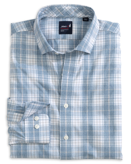 Everyday Performance Button Down Shirt - Hendley (Laguna Blue)