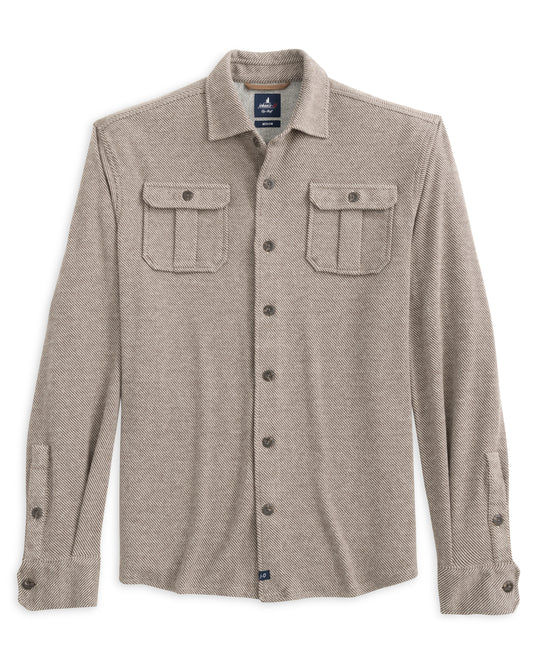 Carl Stretch Knit Flannel Lodge Shirt (Havana)