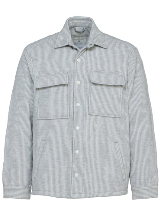 Quilted Snap Jacket (Melange Grey)