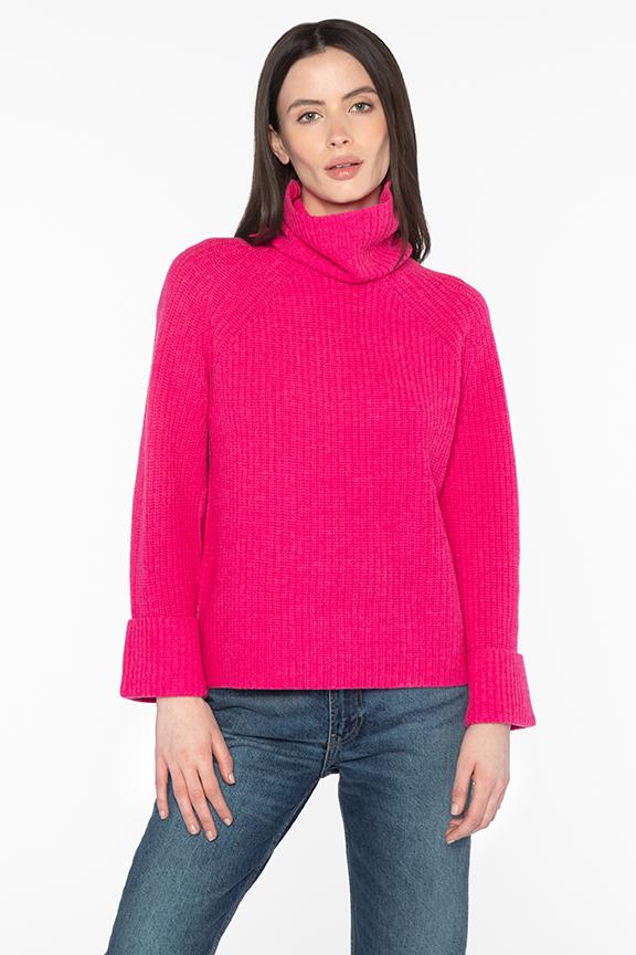 LUXE RIB T-NECK ROSETTA