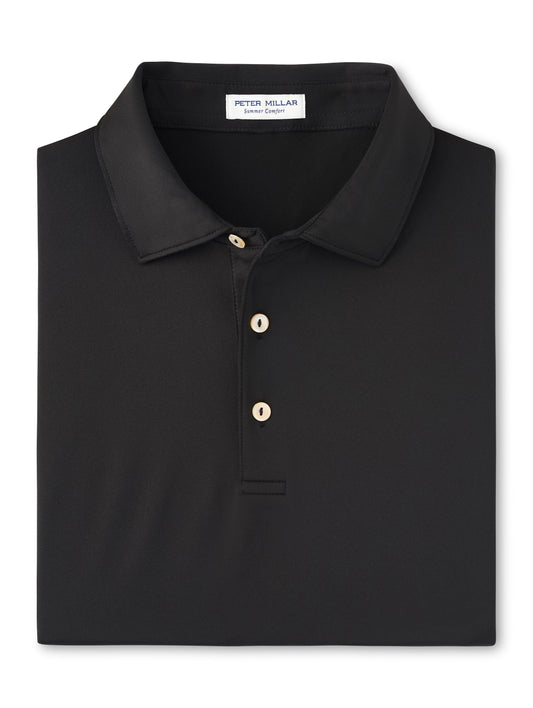 Solid Performance Jersey Polo (Black)