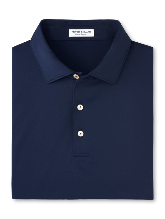 Solid Performance Jersey Polo (Navy)