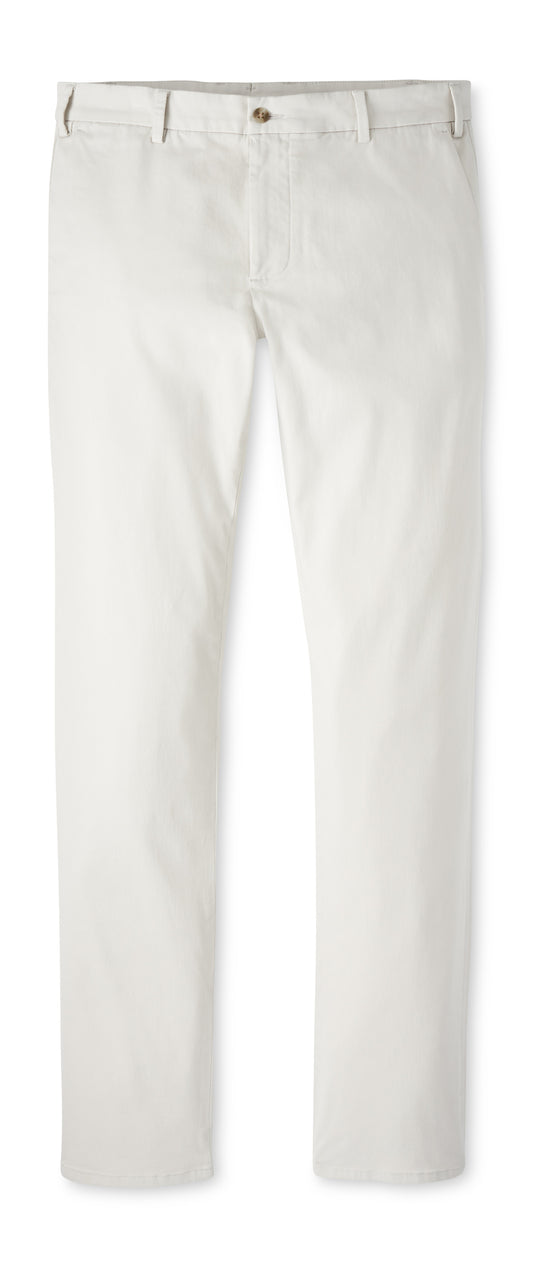 Signature Sateen Flat Front Trouser (Stone)