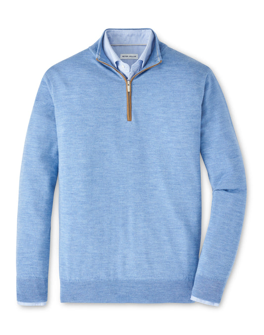 Autumn Crest Suede Trim Quarter-Zip (Ruddy Blue)