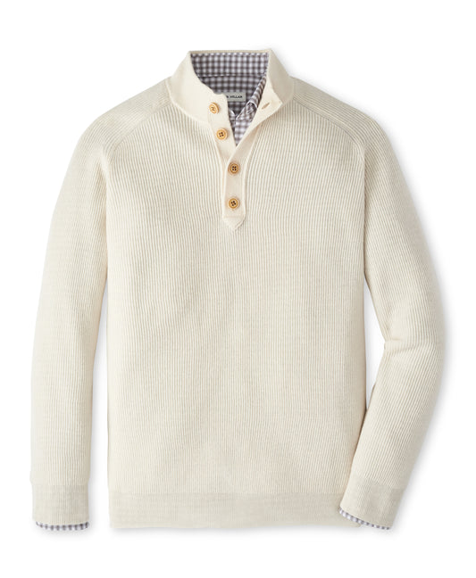 Brant Button Mock Sweater (Winter Ivory)