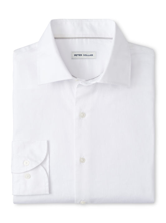 Highlands Soft Twill Cotton Sport Shirt (White)