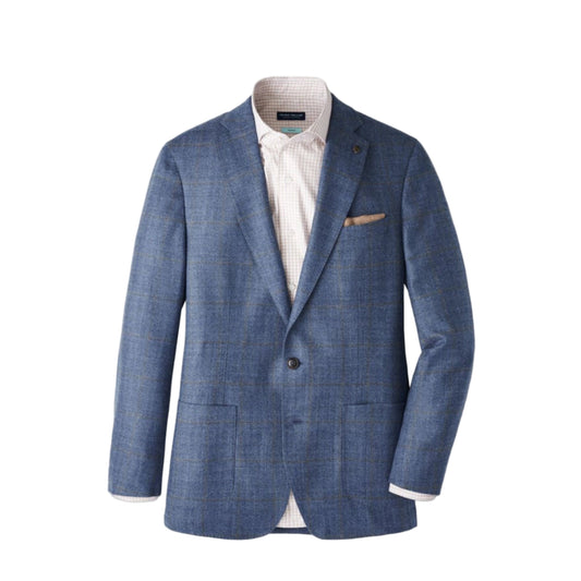 Delrose Plaid Soft Jacket (Nebula Blue)