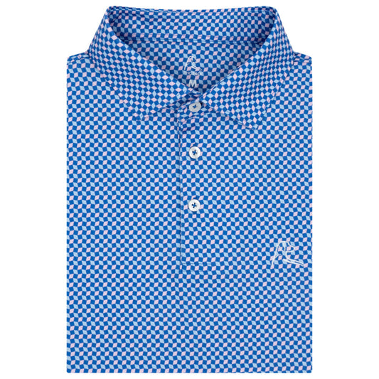 The Mirage Performance Polo (Bunker Blue/Lotus Pink/Baby Blue)