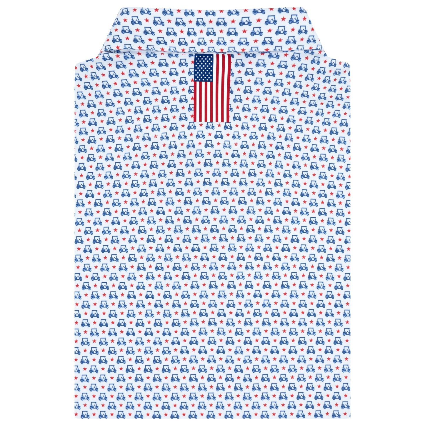 The Stars & Carts Performance Polo (White/Short Stop Blue - USA)