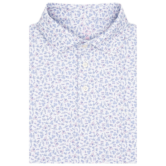 The Cocktail Garnish Performance Polo (White/Lotus Pink)