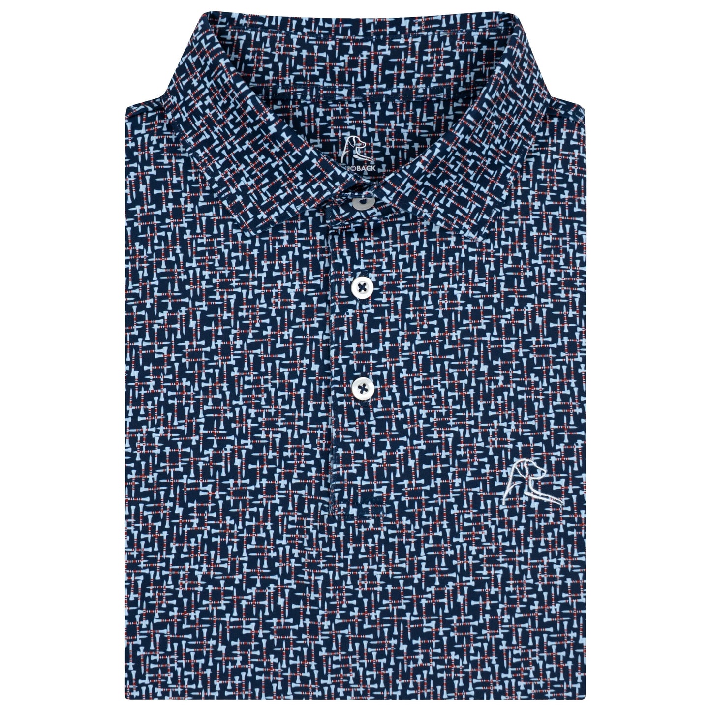 The Tee Plaid 2.0 Performance Polo (Fleet Navy/Baby Blue - USA)