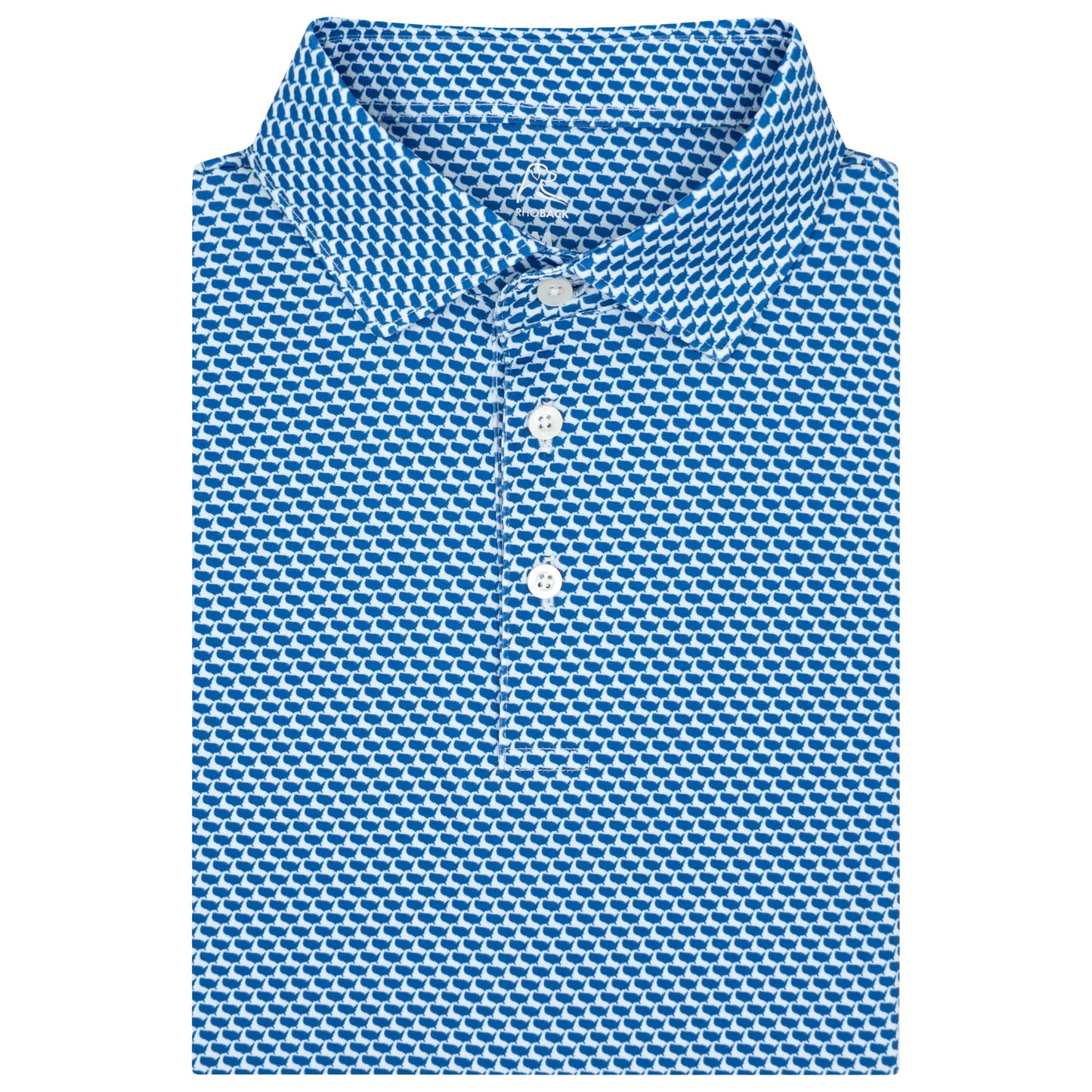The 1776 Performance Polo (White/Short Stop Blue - USA)