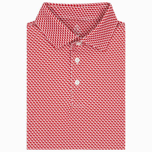 The 1776 Performance Polo (White/Classic Red - USA)