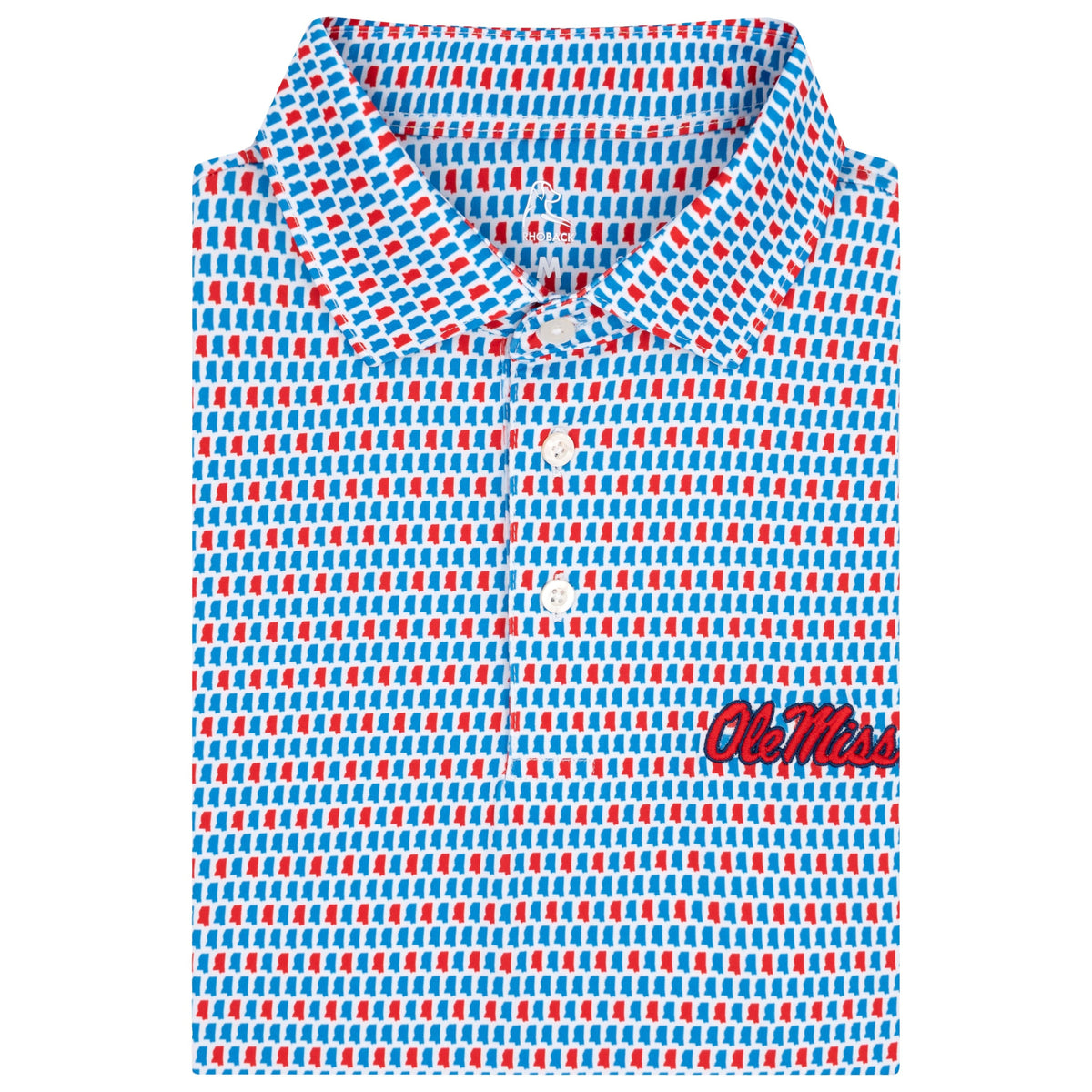 The Ole Miss Home State Polo (White/Birdie Blue)