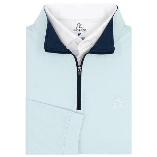 Heather Performance Q-Zip (Aquafrost/Seafoam)