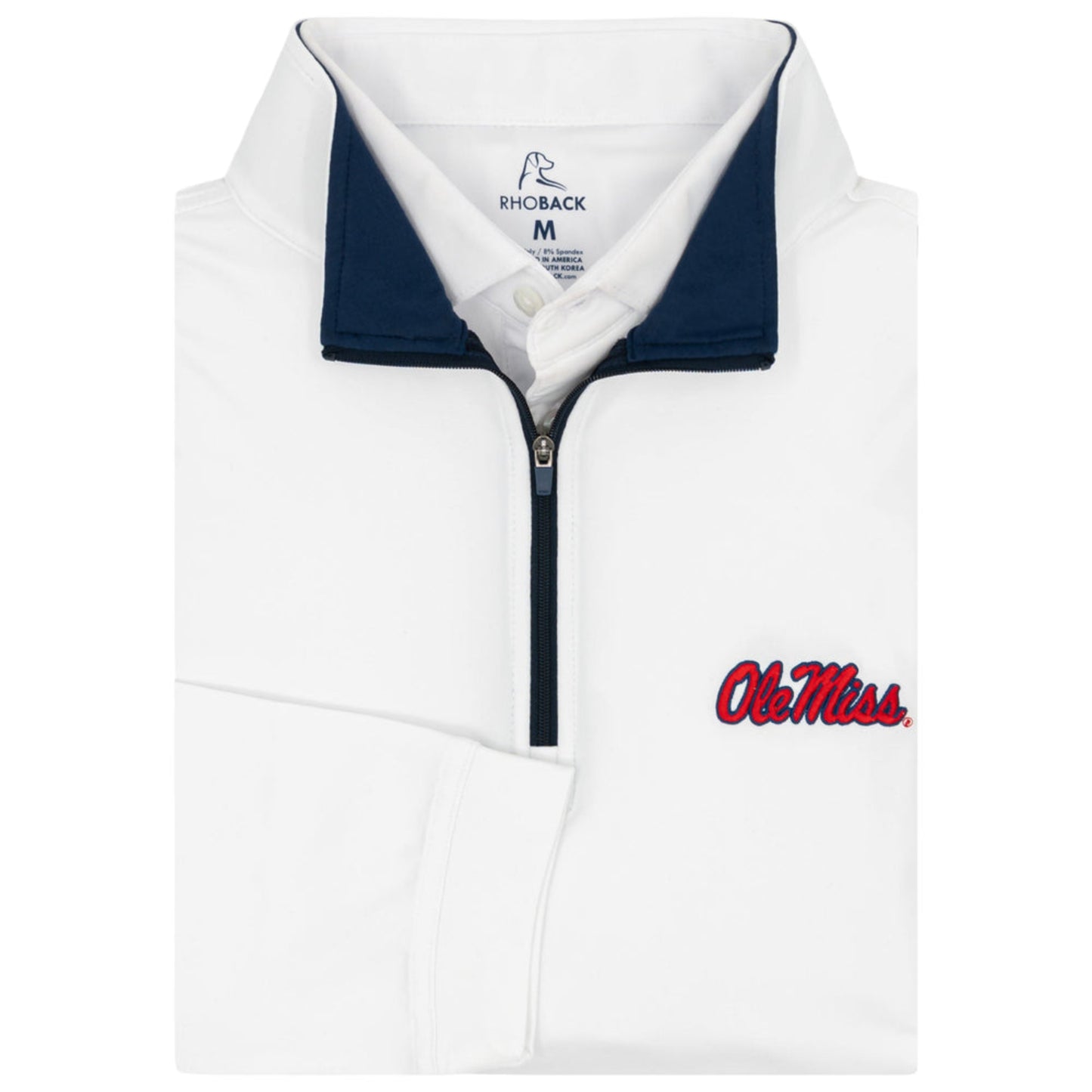 Solid Collegiate Q-Zip - Ole Miss (White)
