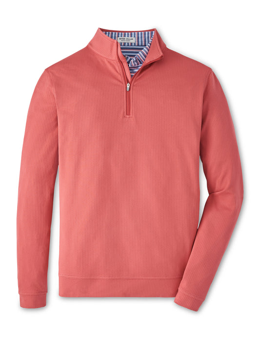 Perth Oval Stitch Performance Quarter-Zip (Cape Red)