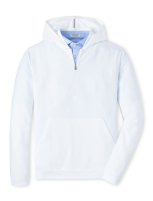 Grid Performance Half-Zip Hoodie (White)