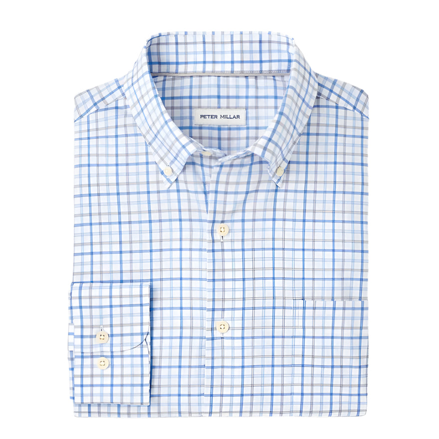 Calgary Crown Lite Cotton-Stretch Sport Shirt (Blue Poppy)