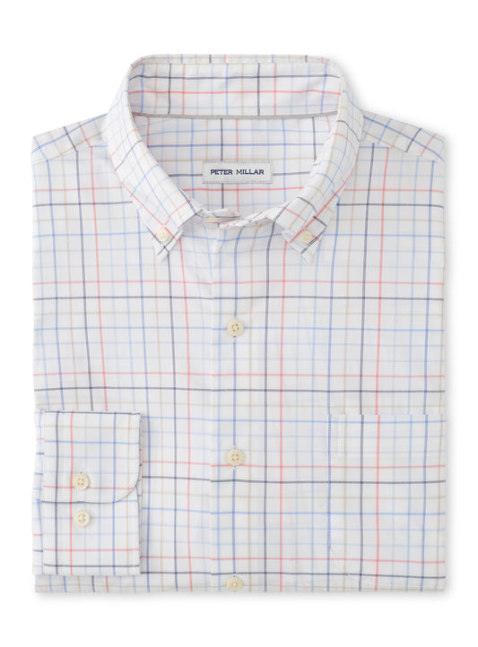 Allen Crown Lite Cotton-Stretch Sport Shirt (White)