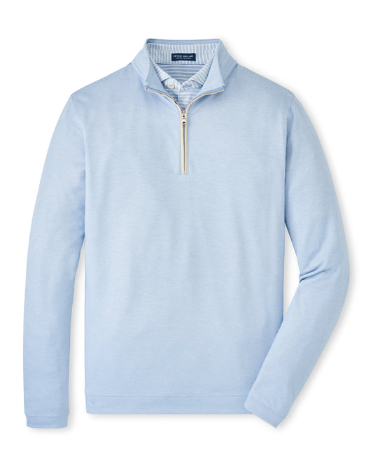 Albatross Cotton-Blend Pique Quarter-Zip (Angelite)