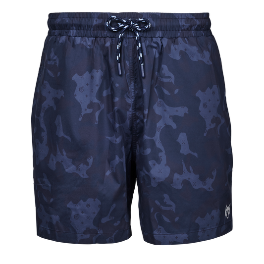 G.O.A.T. Camo Torch Swim Short (Maltese Blue)