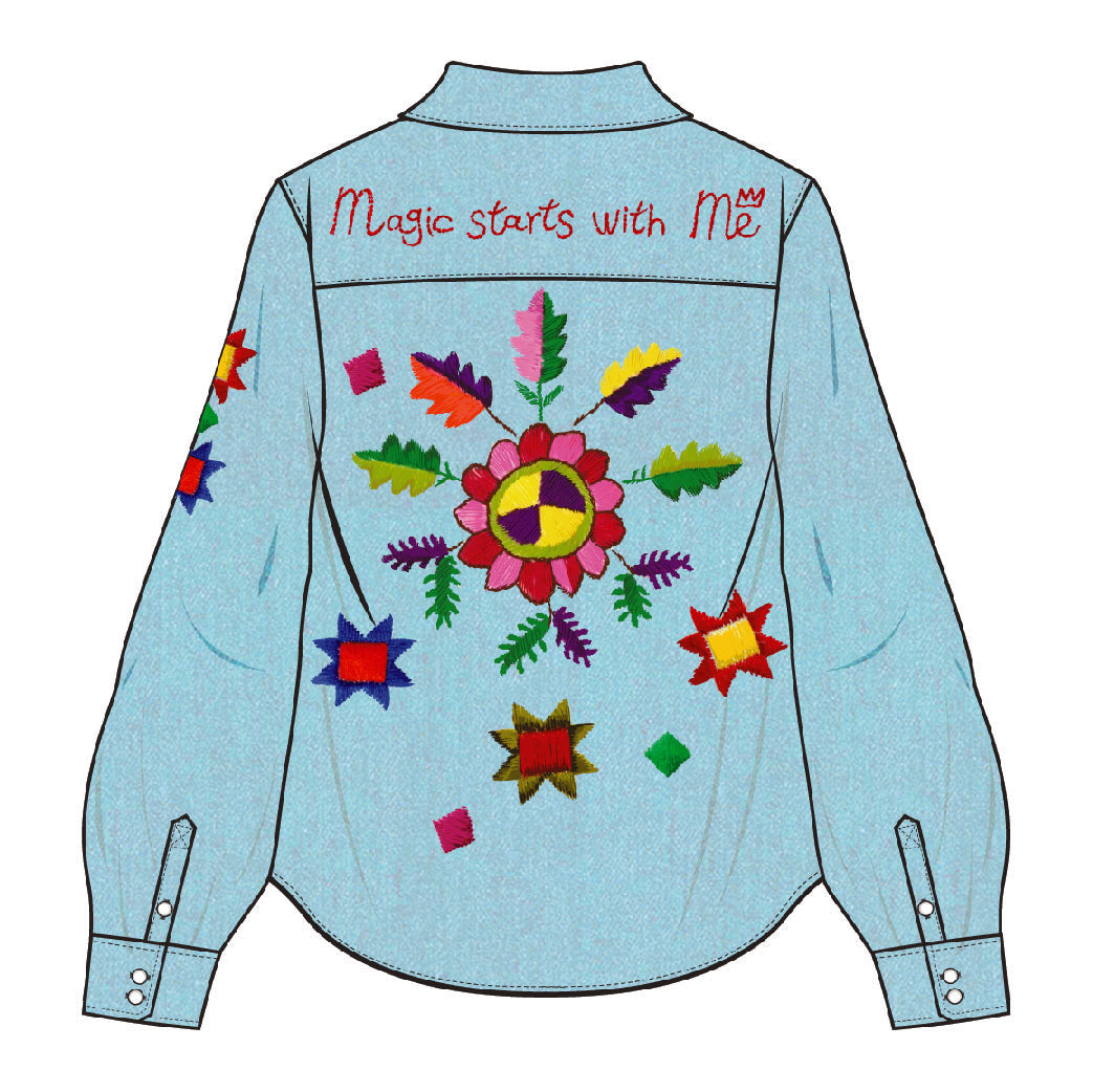OPAL EMBROIDERED DENIM SHIRT