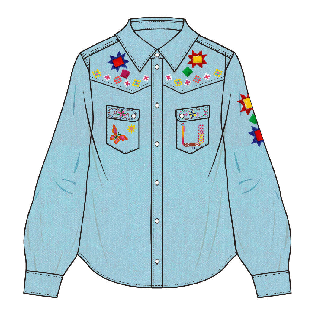 OPAL EMBROIDERED DENIM SHIRT