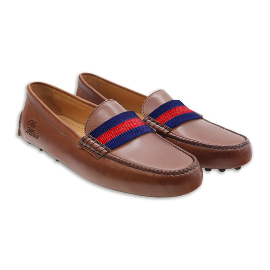 Mississippi Driving Shoes (Dark Navy/Red)