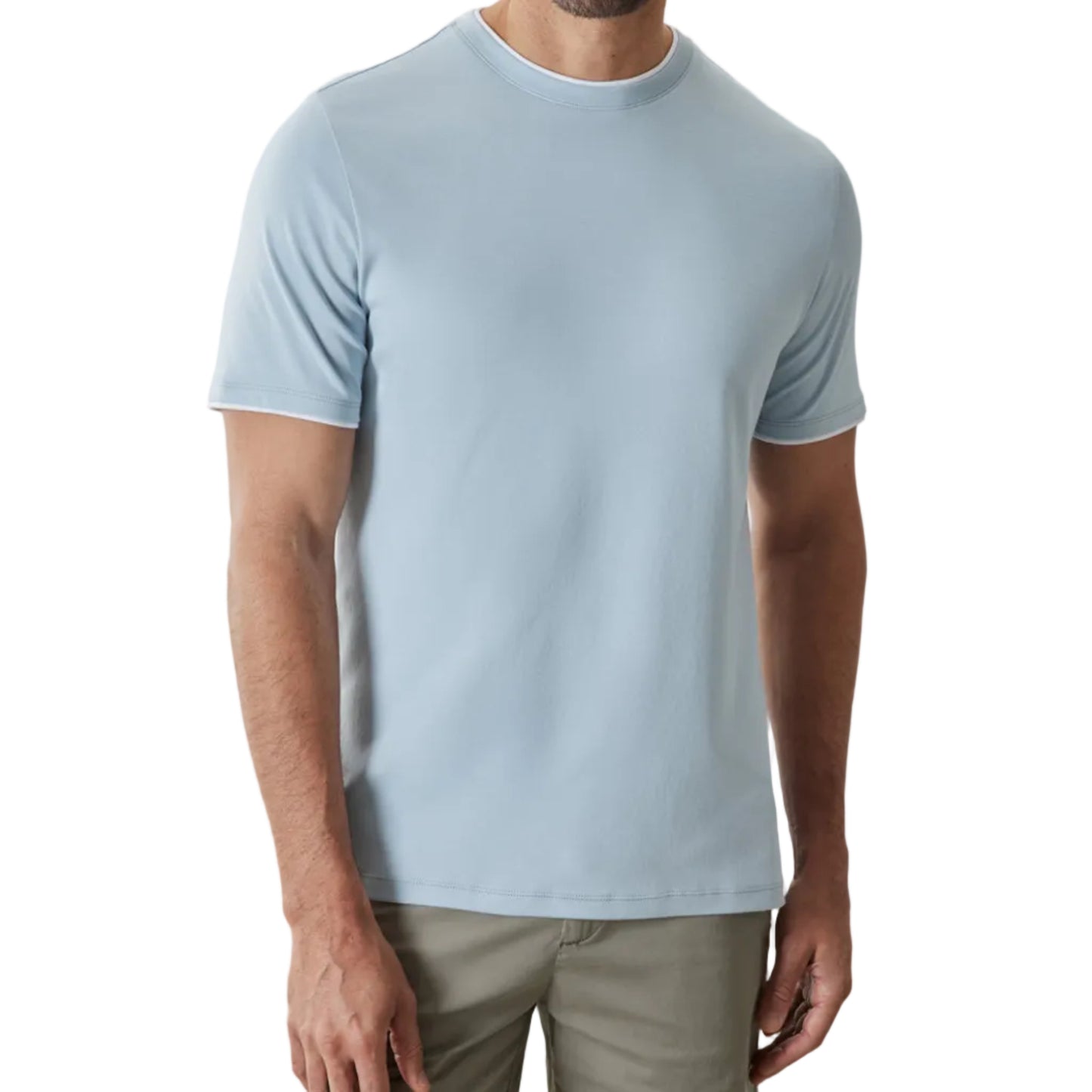 The Barakett Tee with Collar Insert (Fresh Blue)