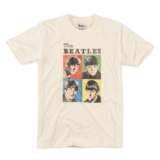 Vintage Fade Brass Tacks T-Shirt - The Beatles (Cream)
