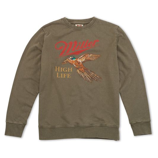 Sunday Fleece Crewneck Sweatshirt - Miller High Life (Olive)