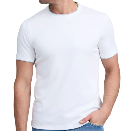Raffi Double Collar Crew (White)